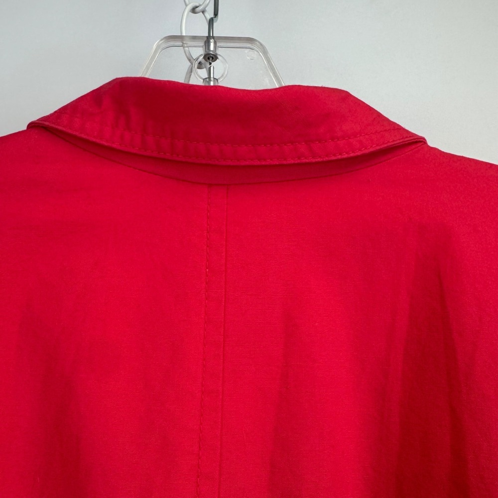 Liz Claiborne Woman Red 100% Cotton Blazer Jacket Plus Size 1X Single Button - Picture 15 of 15